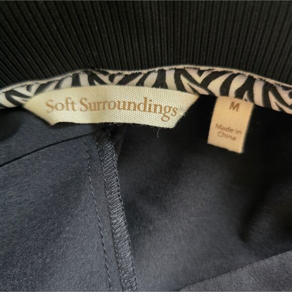 MO Soft Surroundings Black Flare Full Length Pants NWT Sz M 10 12 Active Pull On - Picture 10 of 12